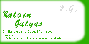 malvin gulyas business card